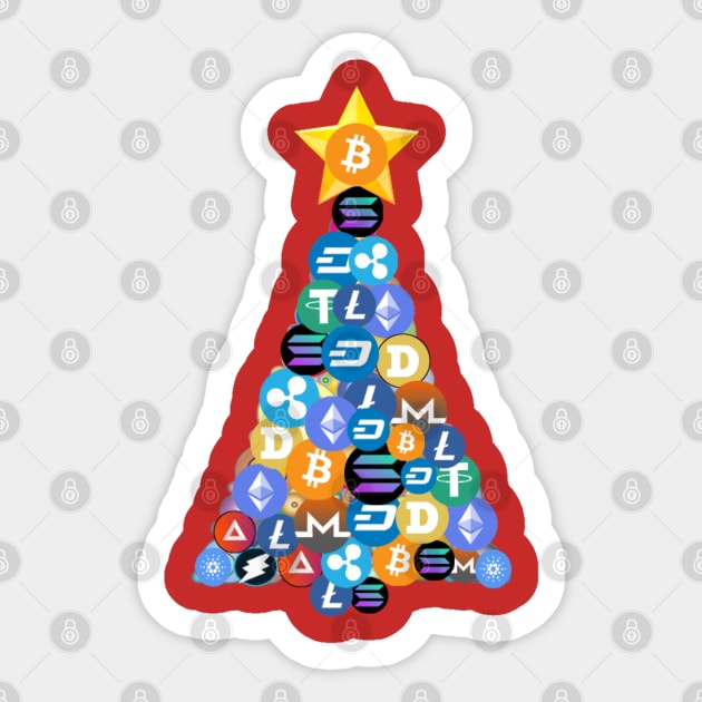 Crypto Christmas crypto xmas tree bitcoin lover BTC Sticker by sukhendu.12